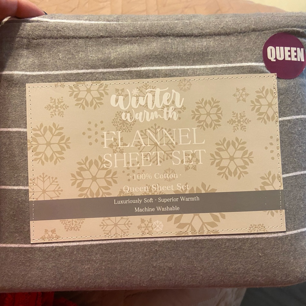 Winter Warmth Flannel Sheet Set - Gray